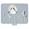 Dish Drying Mat Ultra Absorbent Silicone Drying Mats Non-Slip Fast Drying Draining Mat Heat Resistant Kitchen Dish Drying Pad