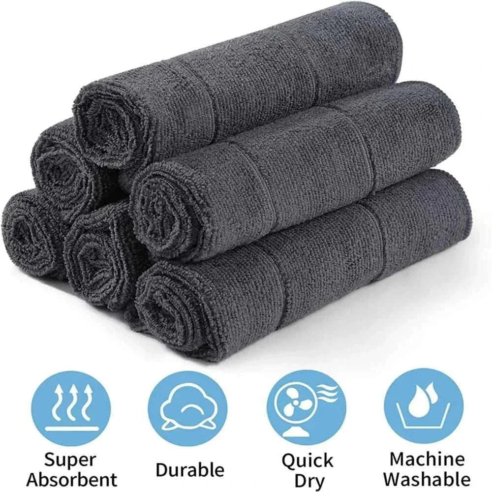 6Pcs Microfiber Kitchen Towels Thickened Magic Dishcloth Home Cleaning Towel Soft Washcloth Polish Absorbent Clean Cloth