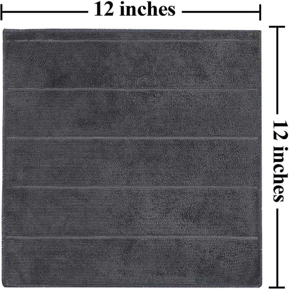6Pcs Microfiber Kitchen Towels Thickened Magic Dishcloth Home Cleaning Towel Soft Washcloth Polish Absorbent Clean Cloth