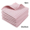 6Pcs Microfiber Kitchen Towels Thickened Magic Dishcloth Home Cleaning Towel Soft Washcloth Polish Absorbent Clean Cloth