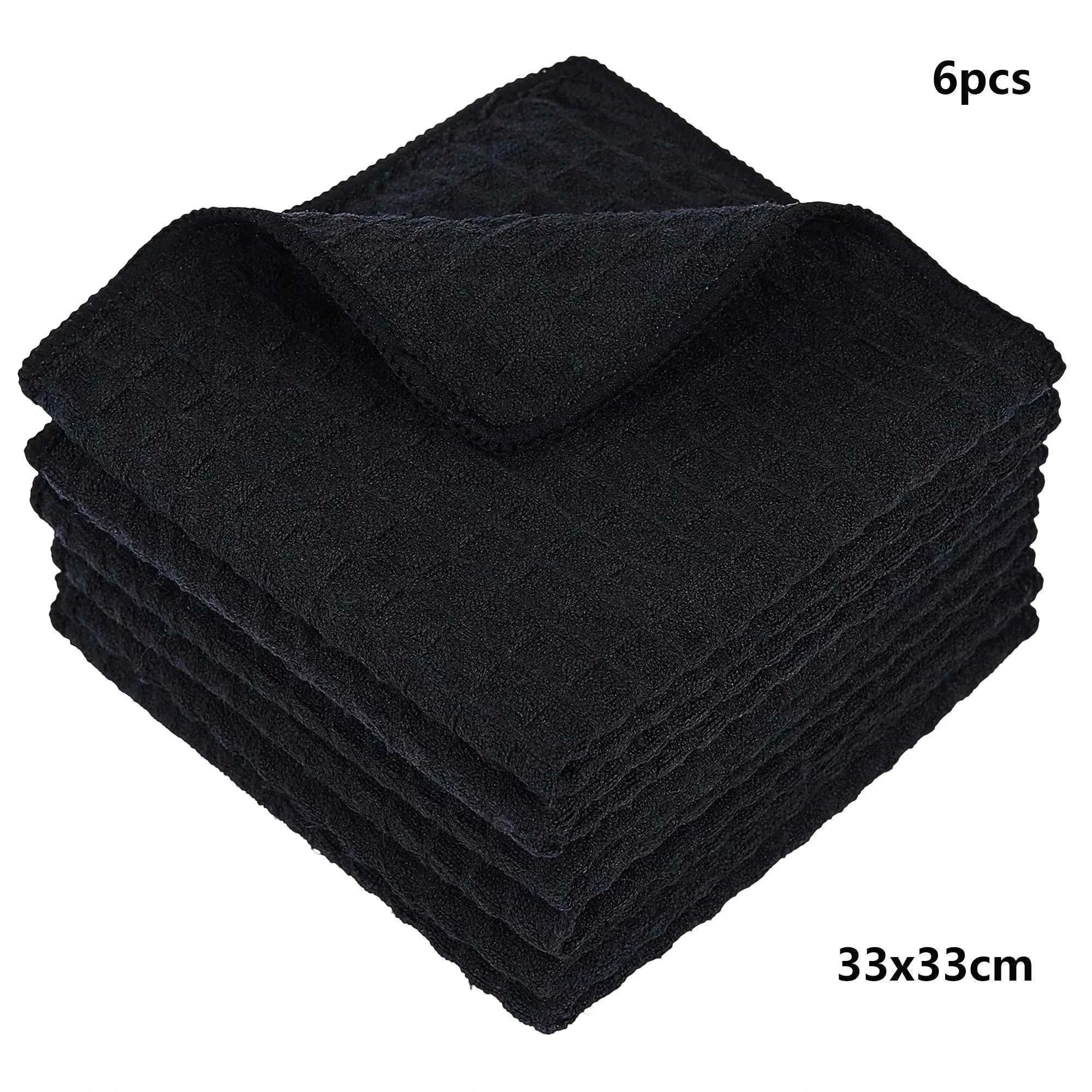 6Pcs Microfiber Kitchen Towels Thickened Magic Dishcloth Home Cleaning Towel Soft Washcloth Polish Absorbent Clean Cloth